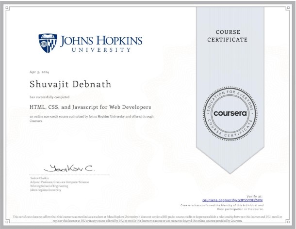 Web development Certificate