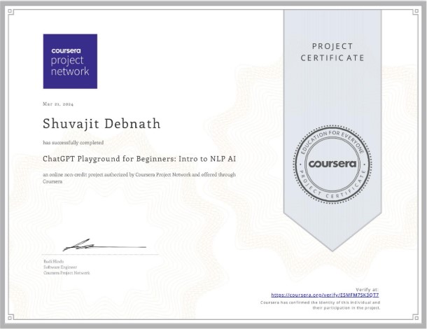Intro to NLP AI Certificate