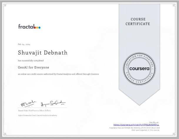 GenAI for Everyone Certificate
