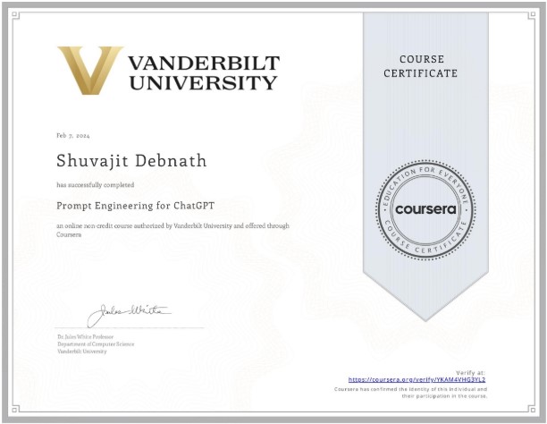 Prompt Engineering for ChatGPT Certificate