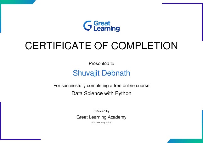 Data Science with Python Certificate