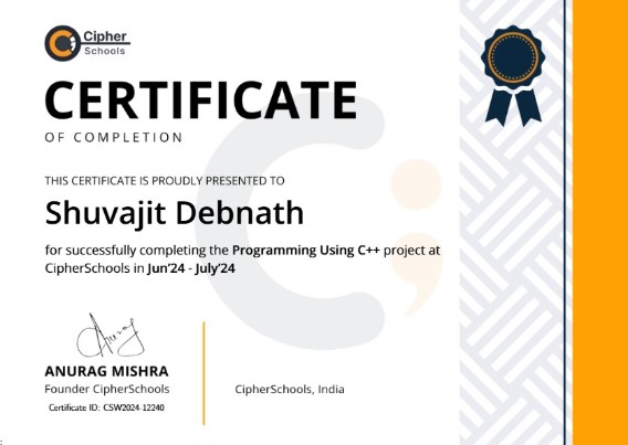 BST Project Using C++ Certificate
