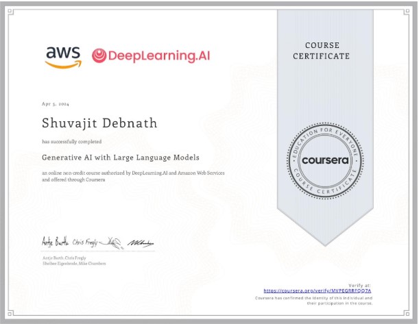 Large Language Models Certificate