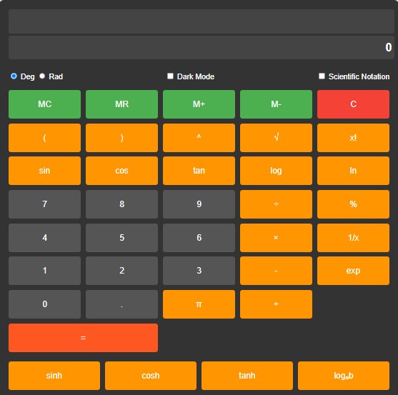 Scientific Calculator Project